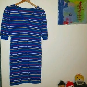 Vintage rainbow striped dress